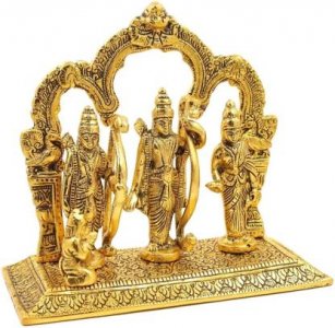 Metal idol of Ram Laxman Sita Hanuman/Metal Ram Darbar/ Home Decor/ Antique Product