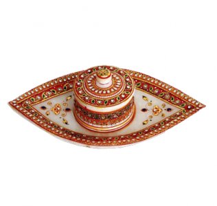 Marble Tray & Container/Handcrafted Product/Dining Decor