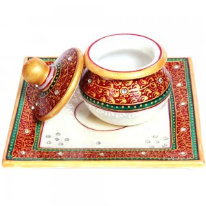 Marble Tray & Container/Handcrafted Product/Dining Decor