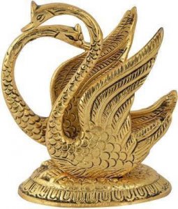 Handcrafted  Oxidized Metal Decorative Golden Swan Duck Shape Napkin Holder / Home Decor/ Antique Product