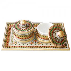 Marble Tray & Containers/ Handcrafted Product/ Home Decor/ Kitchen Decor