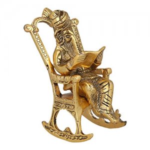 Ganesha on Rocking Chair/ Festival Gifts/ Collectibles