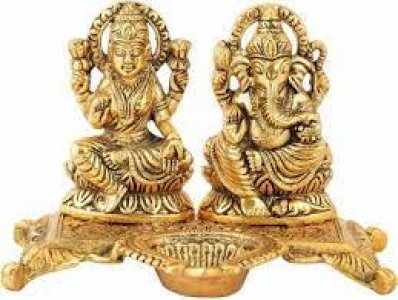 Metal Ganesha and Laxmi/ Handcrafted Product/Festival Gifts