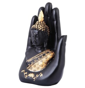 Handcrafted Polyresin Palm Buddha/Corporate Gift