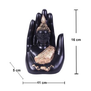 Handcrafted Polyresin Palm Buddha/Corporate Gift
