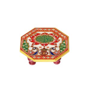 Marble Ganesh Chowki/Handcrafted Product/Wedding return gift
